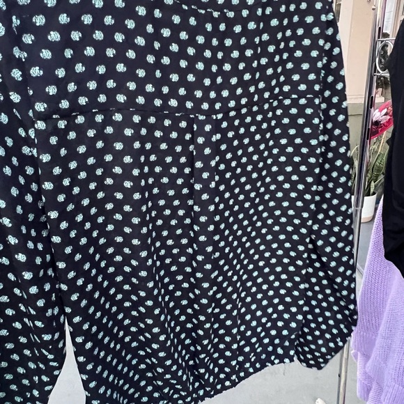 Ro & De Blouse Faux Wrap Top Light Blue Turquoise Print Long Sleeve: Size M - Picture 3 of 3